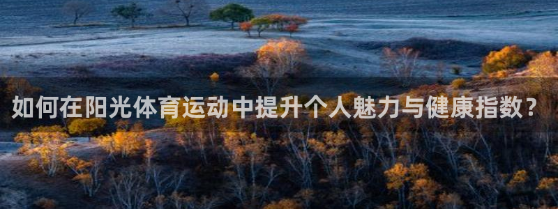三亿体育登录：如何在阳光体育运动中提升个人魅力与健康指数？